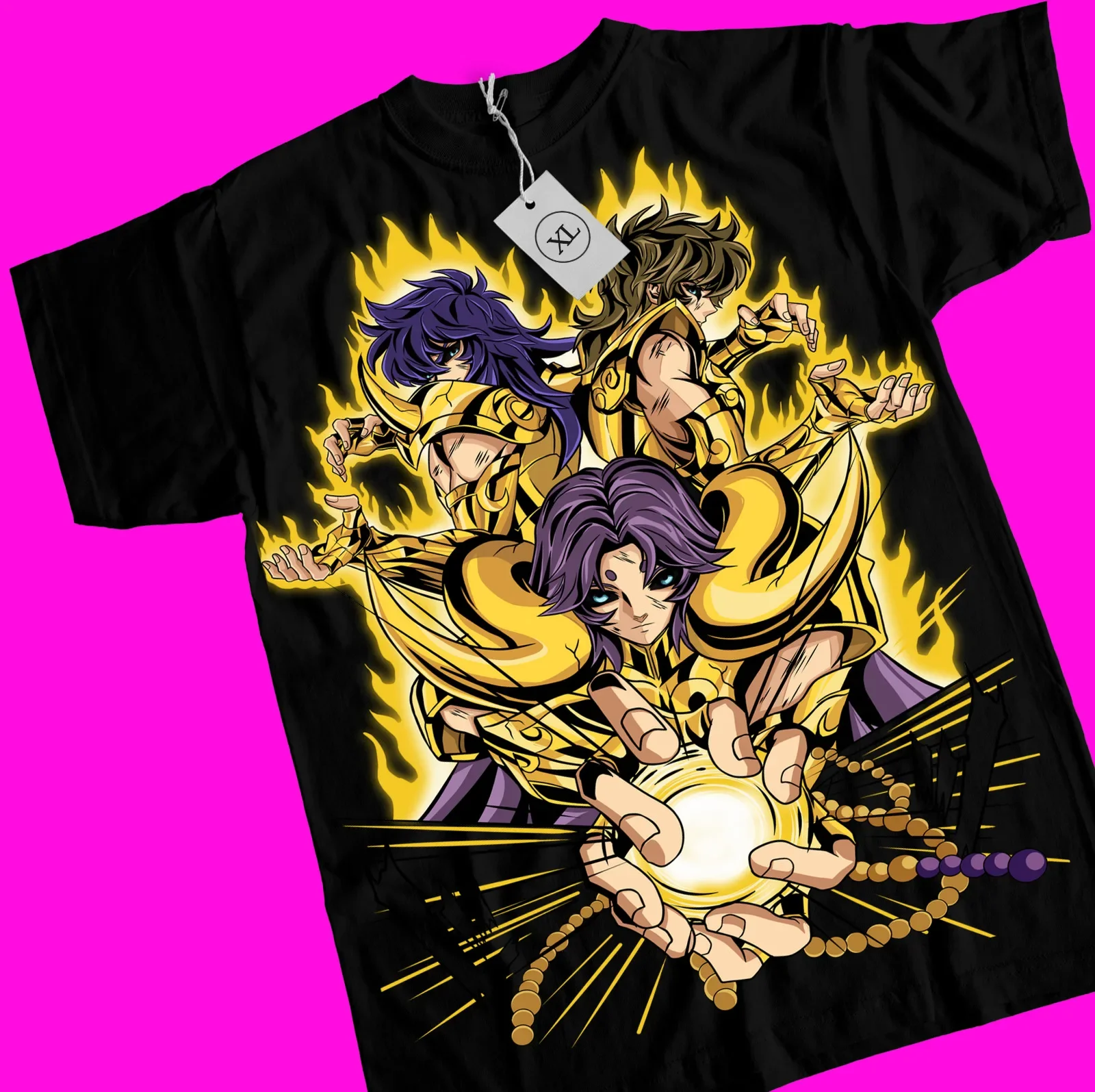 Saint Seiya T-shirt knights Of the Zodiac Hyoga Ikki Anime Shun Shirt All Size