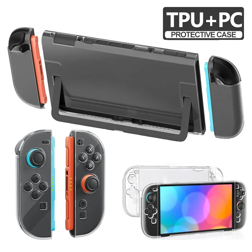 Funda Protectora Suave de PC + TPU para el Control de Joystick de Nintendo Switch 2, Cubierta Protectora Dividida para Accesorios de Switch 2