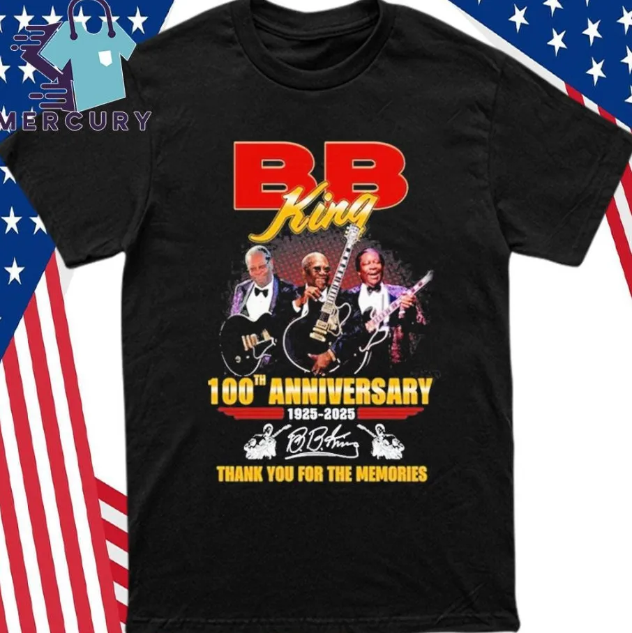 

Футболка BB King 100th Anniversary 1925 2025 Спасибо за воспоминания, размер S 5XL