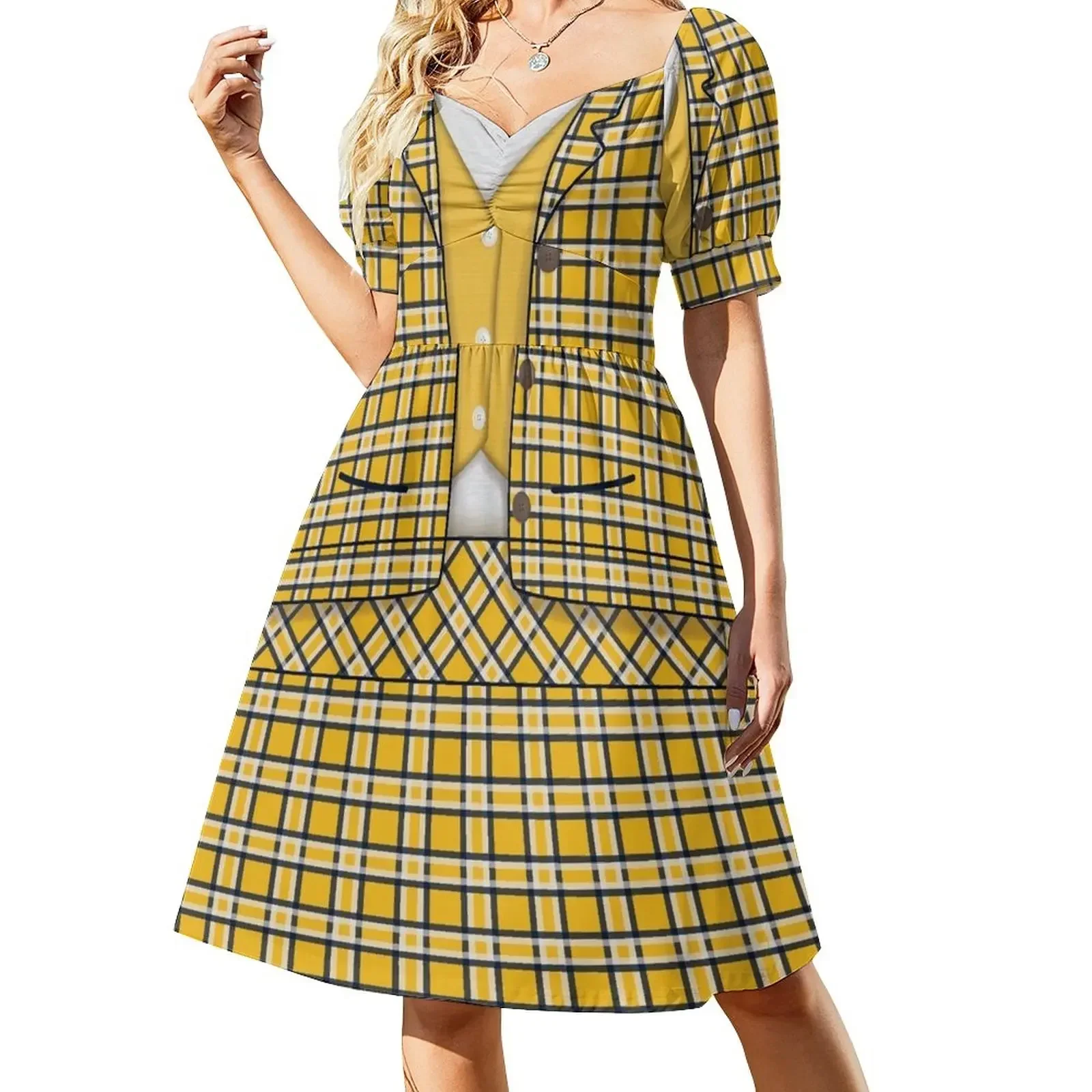 

Clueless as Cher Costume Short-Sleeved Dress dress women summer summer dress woman 2025 trendy