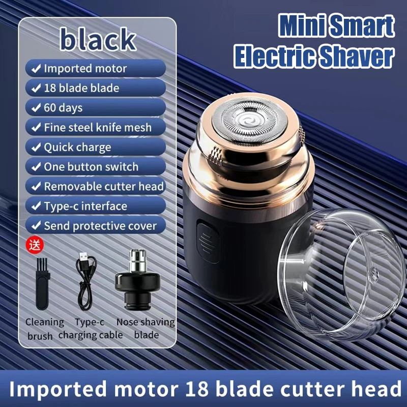 2 In 1 Mini Rasoio Elettrico Naso Tagliacapelli Rasoio Da Viaggio da Uomo Ricaricabile Naso Taglio Dei Capelli Rasoio Lavabile Rasoio Elettrico