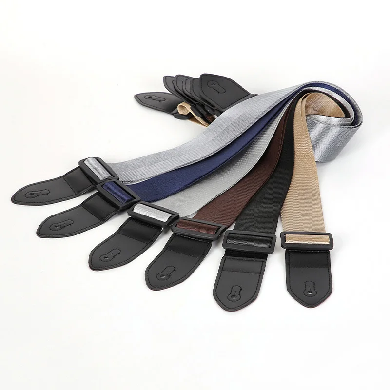 Electric Guitar Strap Solid-colored Adjustable PU Leather Ends Acoustic Guitar Bass Strap Belt Accessories ﻿ - view 4