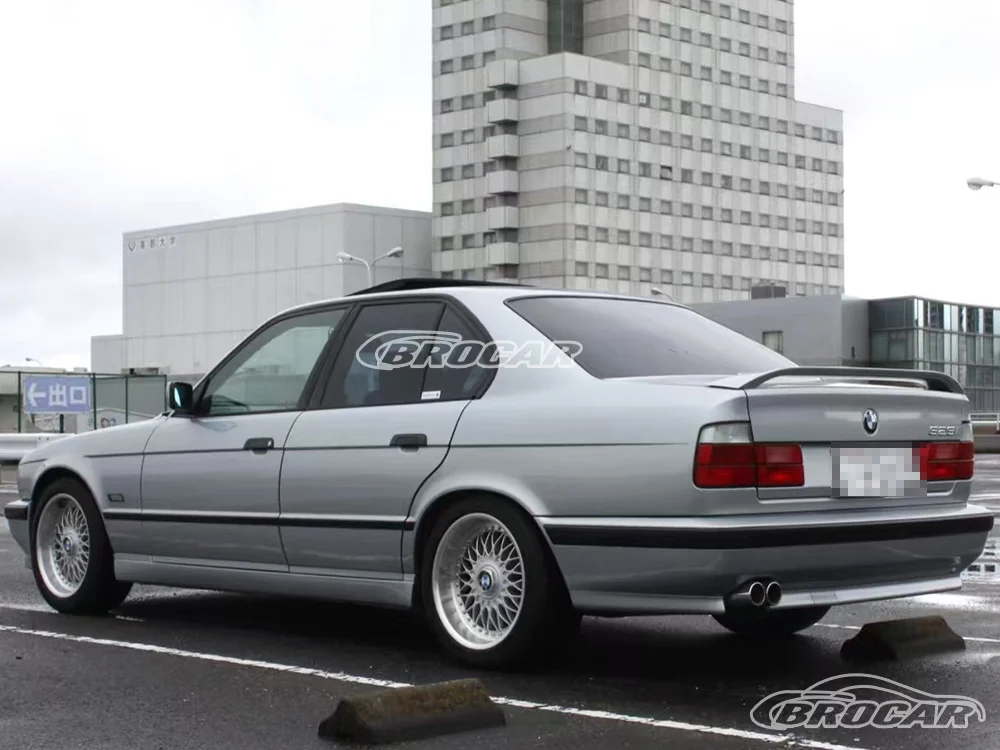 Für BMW 5er E34 GEN 3 Limousine Baujahre 1988-1996 Hochwertiger Weißer oder Silberner Spoiler Kofferraumflügel Heckspoiler