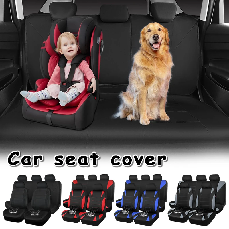 

Waterproof & Scratch-proof Car Seat Cover 9 Piece Set 4-layer Composite Polyester Fabric Four Season Universal Car Seat Cushion