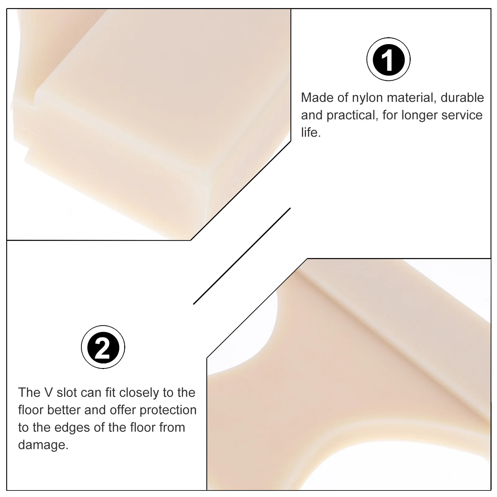 كتلة التنصت من النايلون على شكل حرف V، تصميم متين وخفيف الوزن لأداة تركيب أرضيات النجارة، تركيب لوح الفينيل