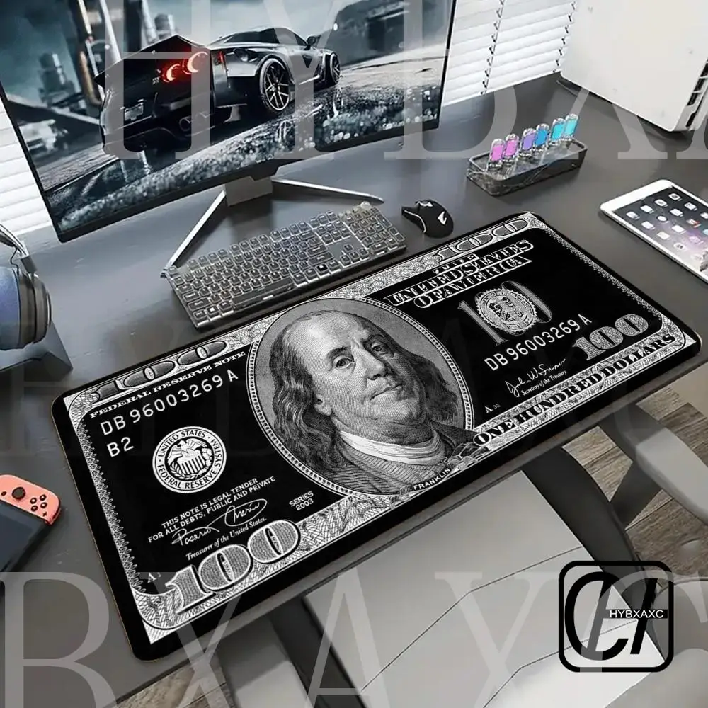 

Gaming Laptop Dollar Printing Desk Mat Wrist Pad Mouse Accessories Table Pads Deskmat HYBXAXC Cabinet Keyboard Keycaps Mausepad