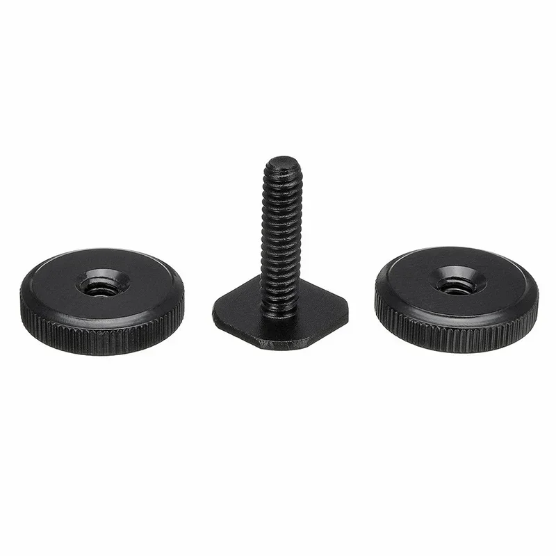 Tornillo de pulgar doble de 1/4 ", soporte para teléfono con zapata fría y caliente, soporte adaptador para cámara DSLR, accesorio de estudio