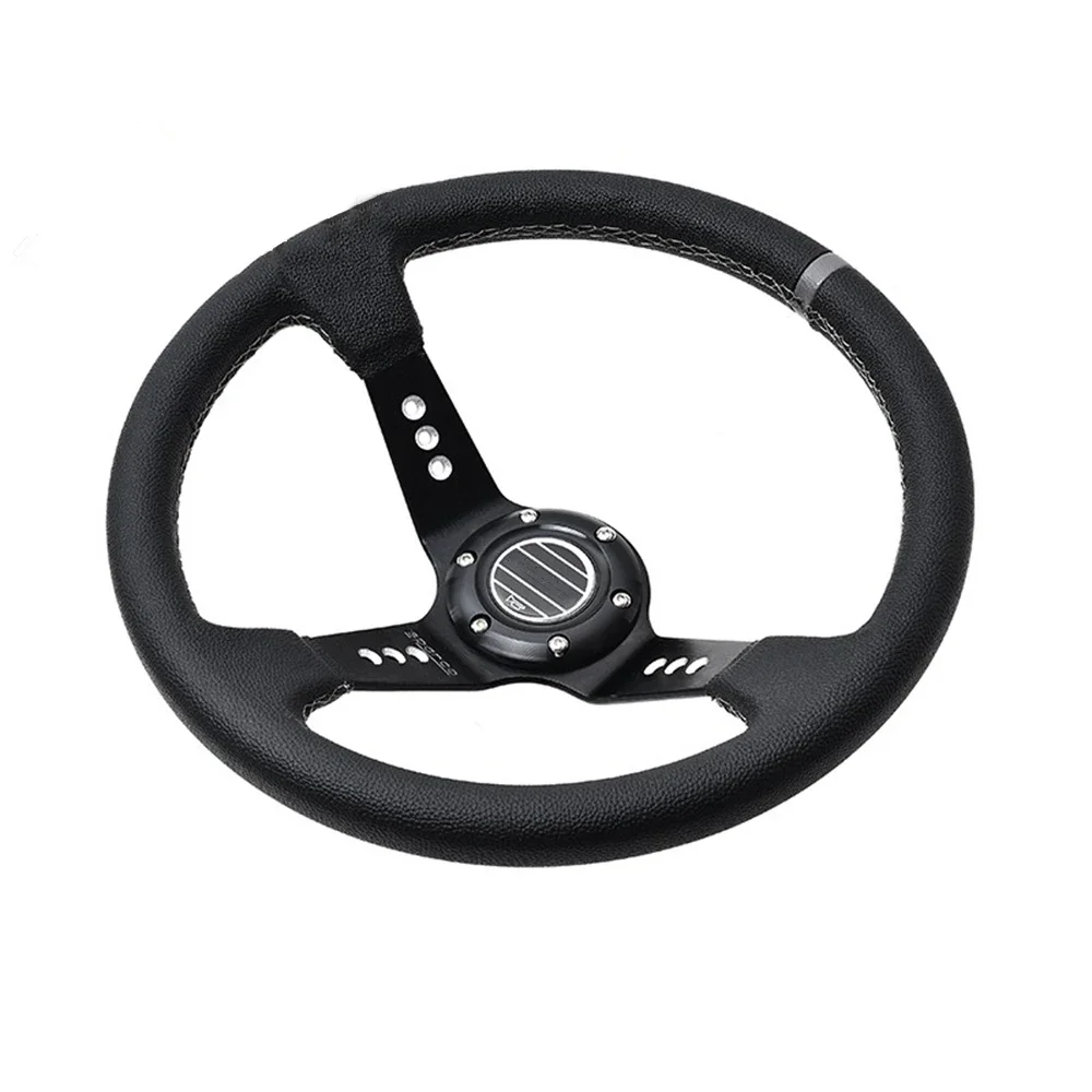 Universal 14 Inch 350mm PVC Auto Racing Steering Wheels Deep Corn Drifting Sport Steering Wheel for Sparco