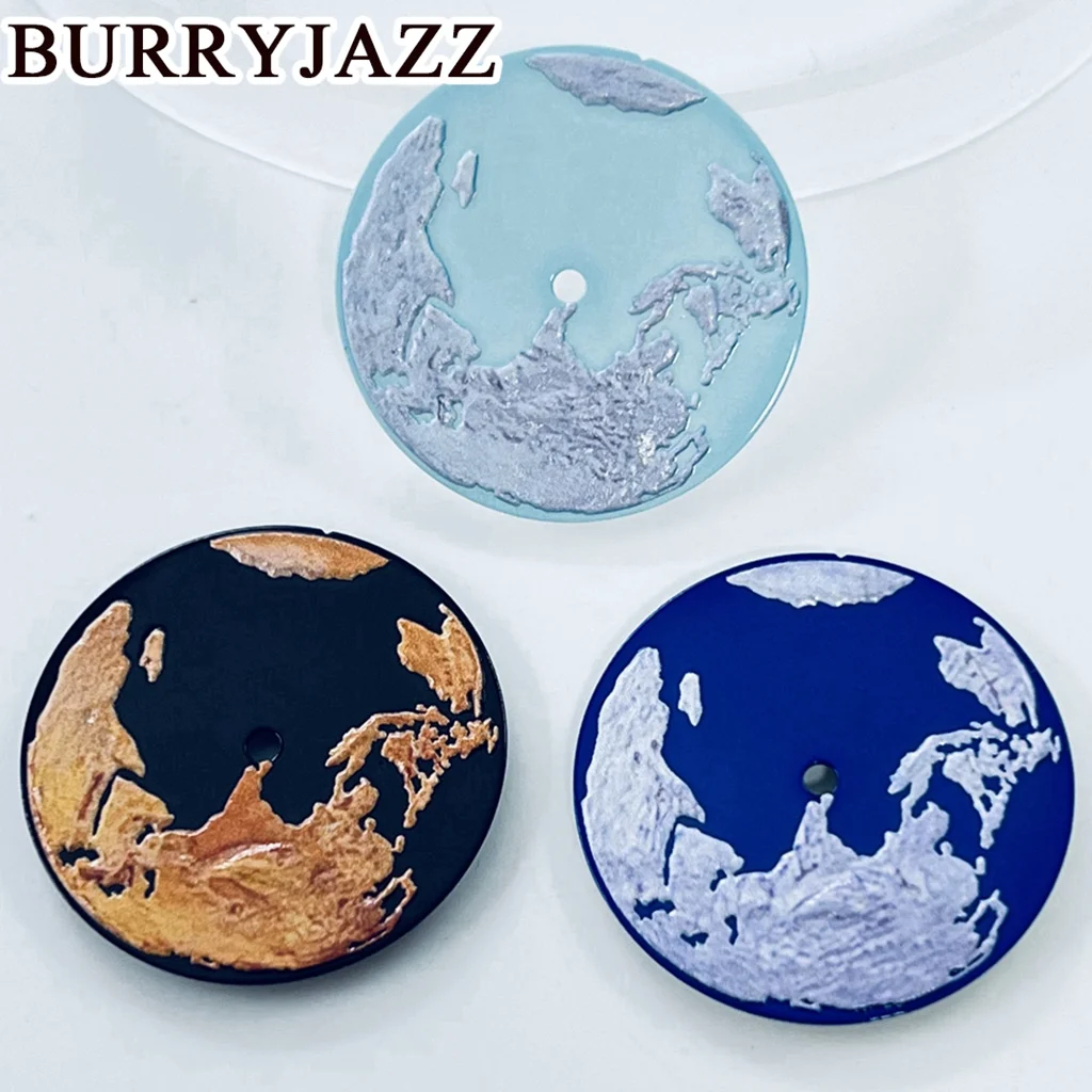 

28.5mm Black/Blue Dial Watch Dials No Logo Compatible with NH35 NH36 NH38 NH39 NH70 NH72 3 O'clock 3.8 O'clock Case for Watch Re