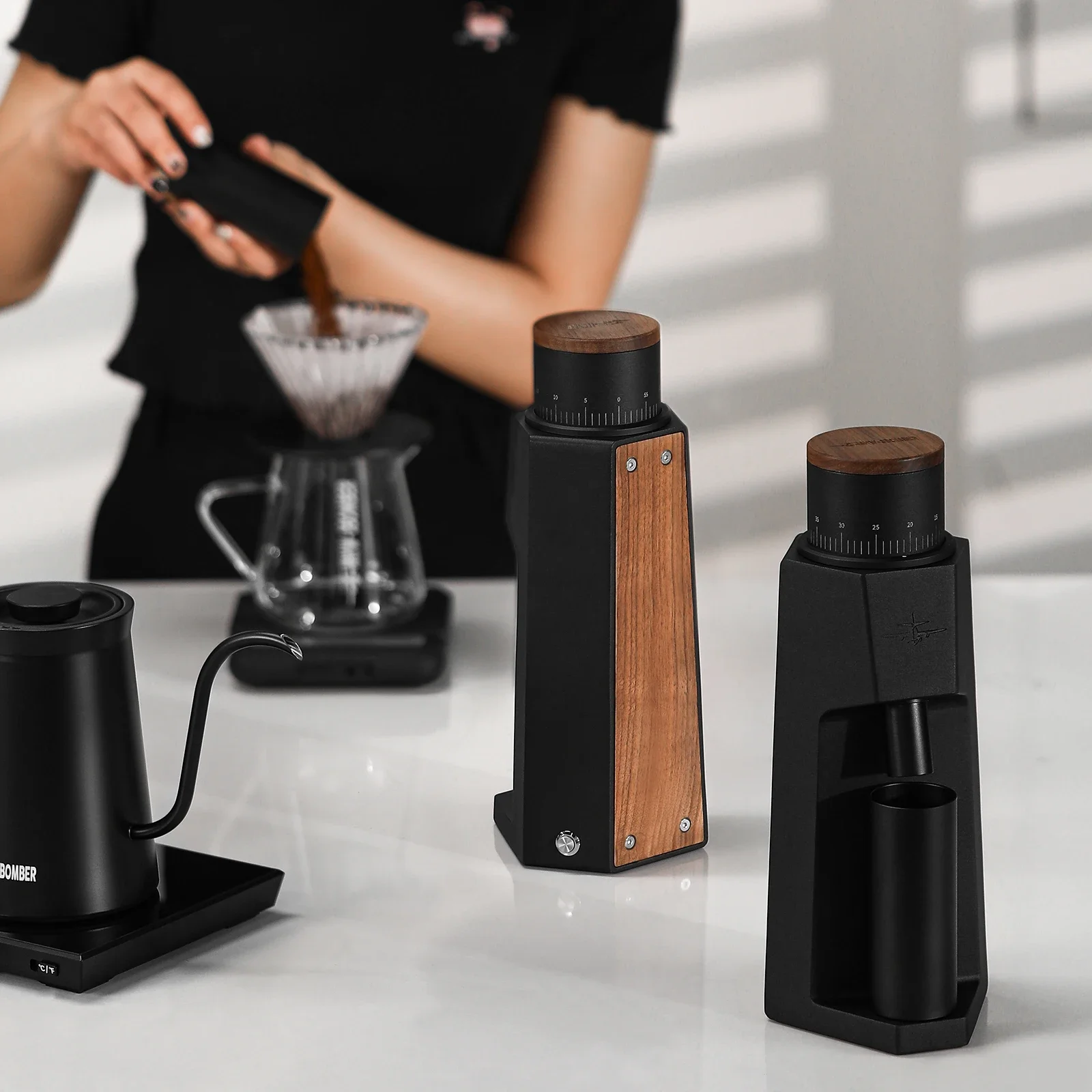 Small Grinding Coffee Grinder Burr Grinders Stainless Steel Adjustable coffee Sniper Electric Bean Grinder