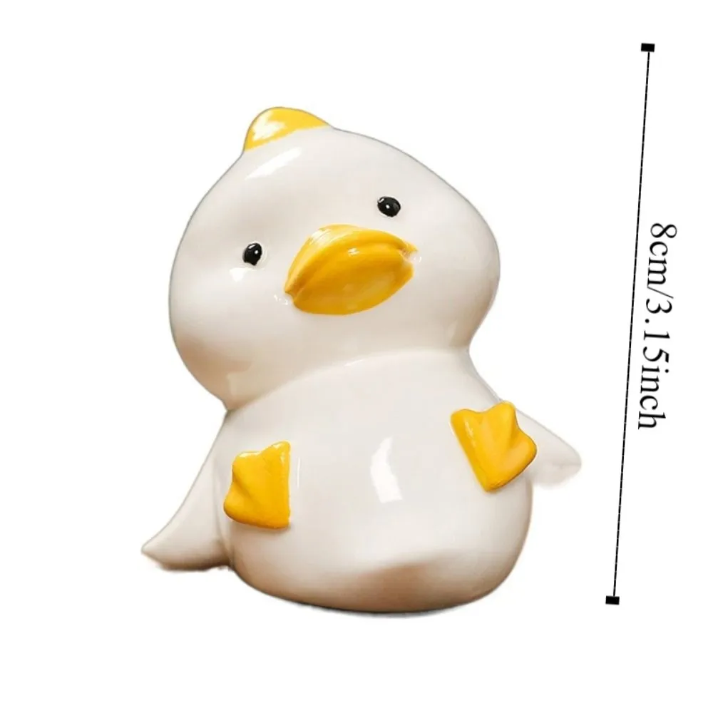 Keramik Ente Miniatur Figur Statue Sammlerstück Gelbe Ente Ornamente Cartoon Micro Landschaft Haustier Ente Landschaft Dekoration