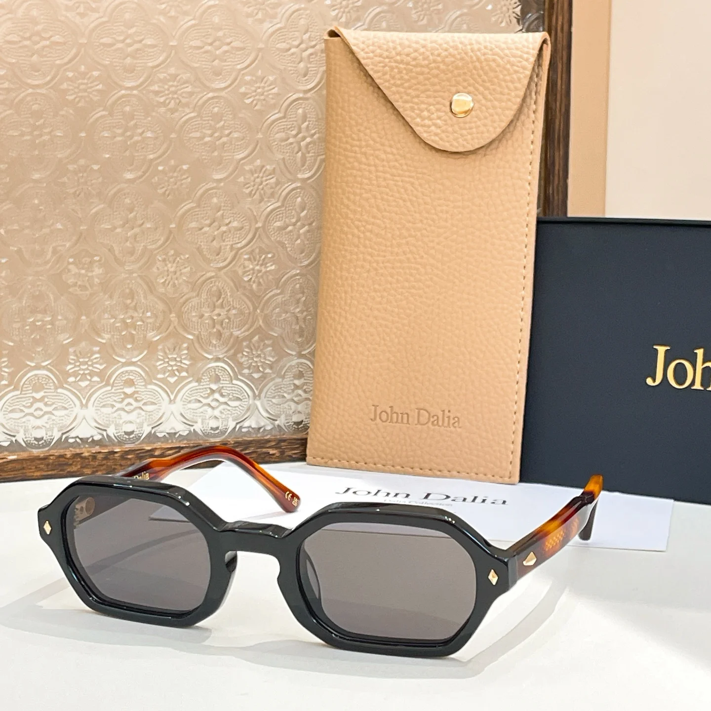 Hoge Kwaliteit Zonnebril Voor JOHN DALIA JD JUDE Mannen Mode Zonnebril Luxe Designer Acetaat Frame Vrouwen Brillen Met Doos