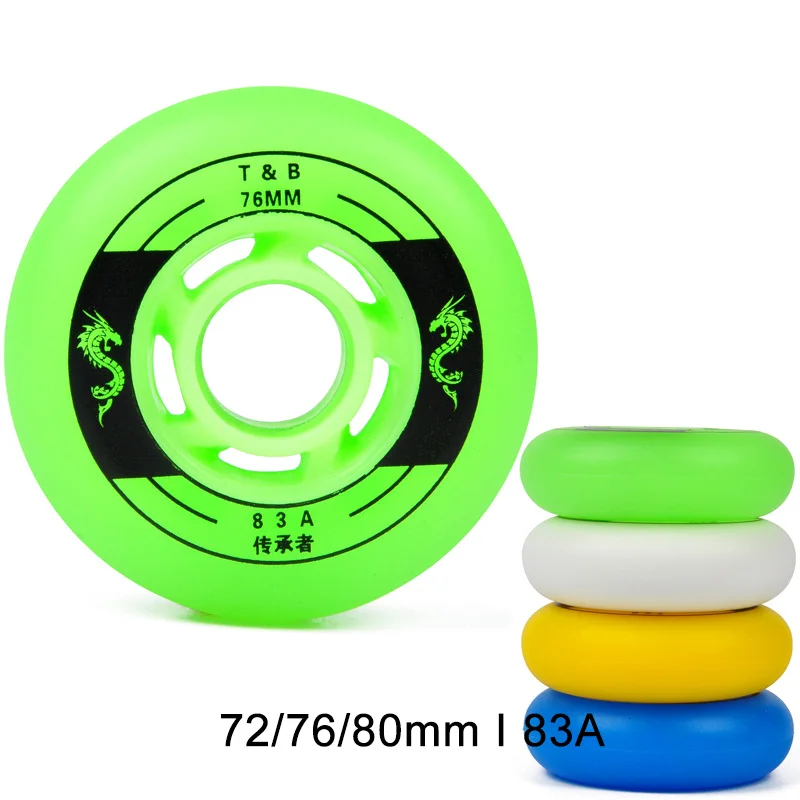 

Inline Skates Roller 80mm 76mm 72mm 83A Wheels for Slalom Sliding Street Racing FSK Free Skating Patine