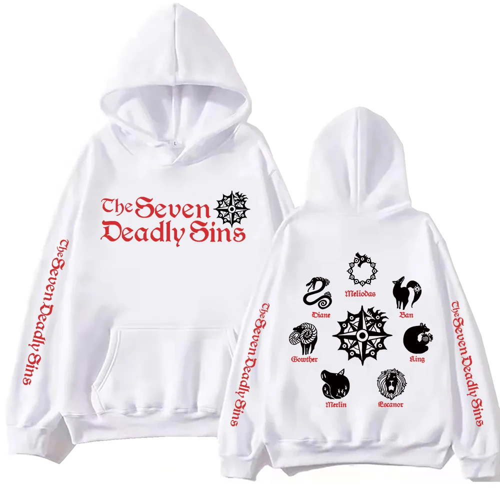 Anime The Seven Deadly Sins Hoodie Harajuku  Pullover Tops Man Woman Sweatshirt Fans Gift