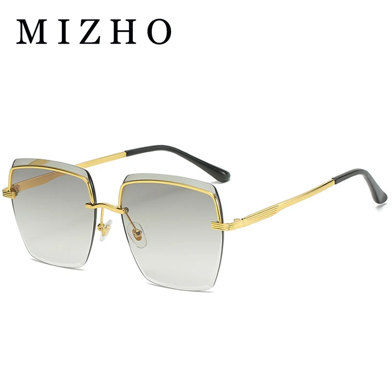 MIZHO Oversized Sunglasses Woman Shades Mirror Female Square Sun Glasses For Female Coating Gafas Fashion Brand Sunglasses Wome