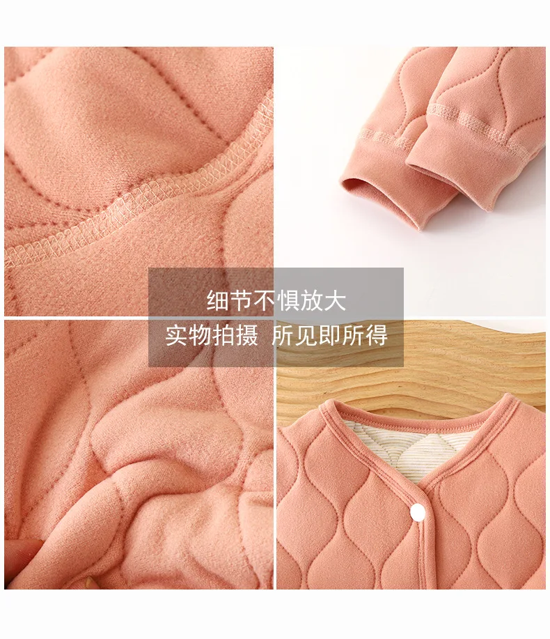 Neue Winter-Knopfjacke aus Baumwolle für Kinder, Warme Herbst-Alltagsjacke, Dreifach-Jacke für Jungen, Verdickte Mädchenjacke, Kinderbekleidung – Detail 14
