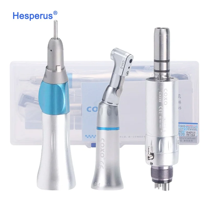 COXO 2/4 Holes CX235 Contra Angle/Air Motor/Straight Handpiece Without LED Handpiece Kit COXOs Low Speed Den tal Handpiece