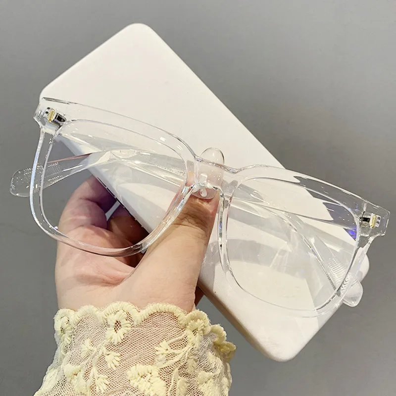 Vintage Oversized Myopia Glasses Women Men Ladies Fashion Anti-blue Near Sight Eyewear Optical Spectacle Eyeglasses 0 To-4.0