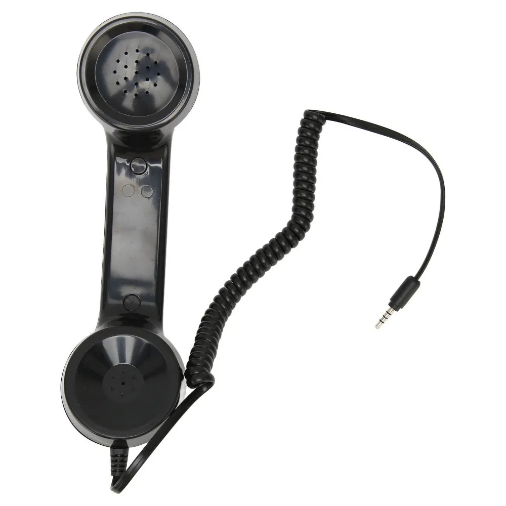 Multifunction Retro Phone Handset 3.5mm Microphone Speaker Handheld Cell Phone Receiver Cell Phone Receiver Handheld Device