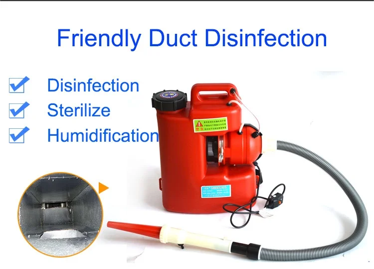 air sterilizing and fogging machine disinfection for hvac air duct