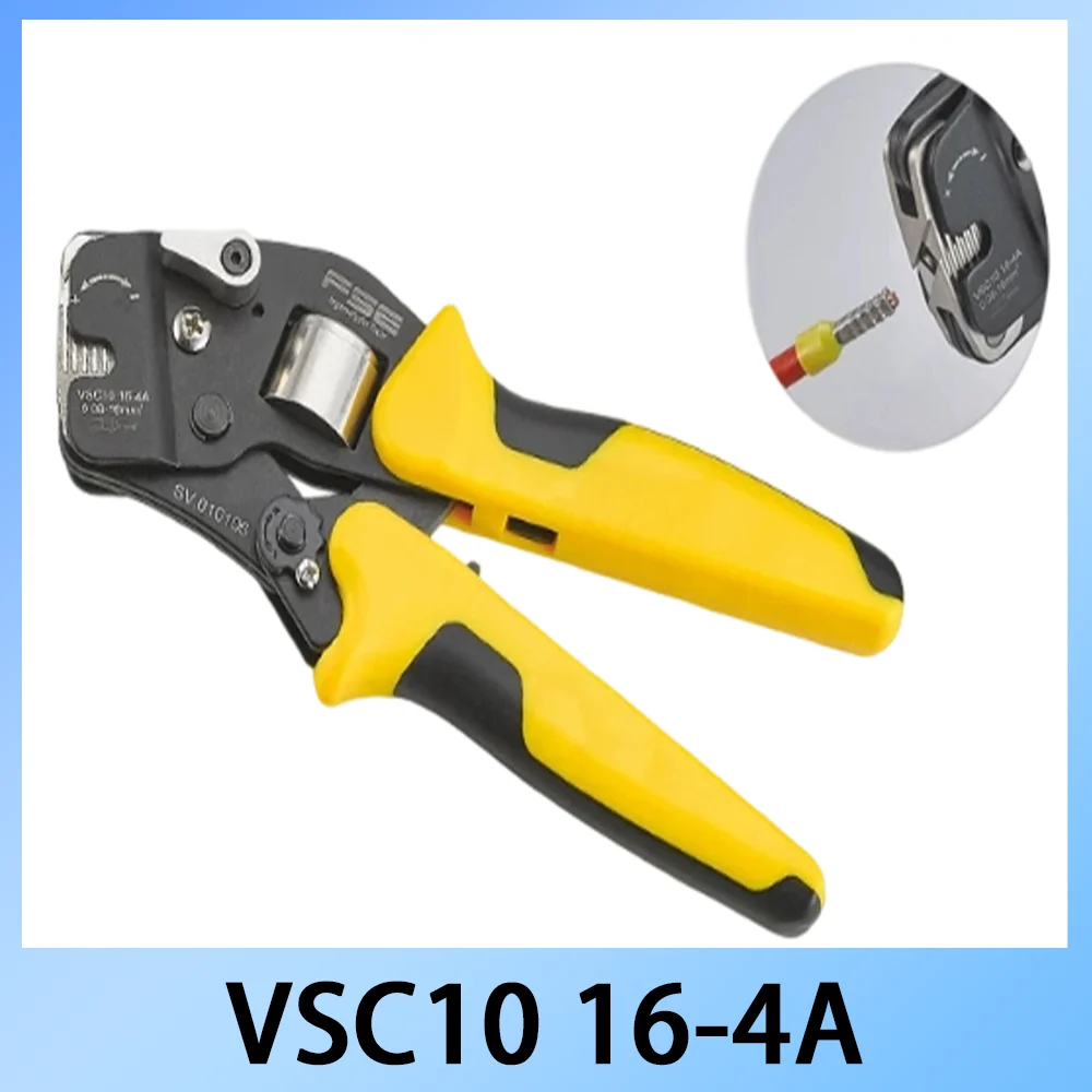 

VSC10 16-4A Professional Bootlace Ferrule Crimper for European Tubular Wire End Sleeve Terminals - Wire Crimping Tool