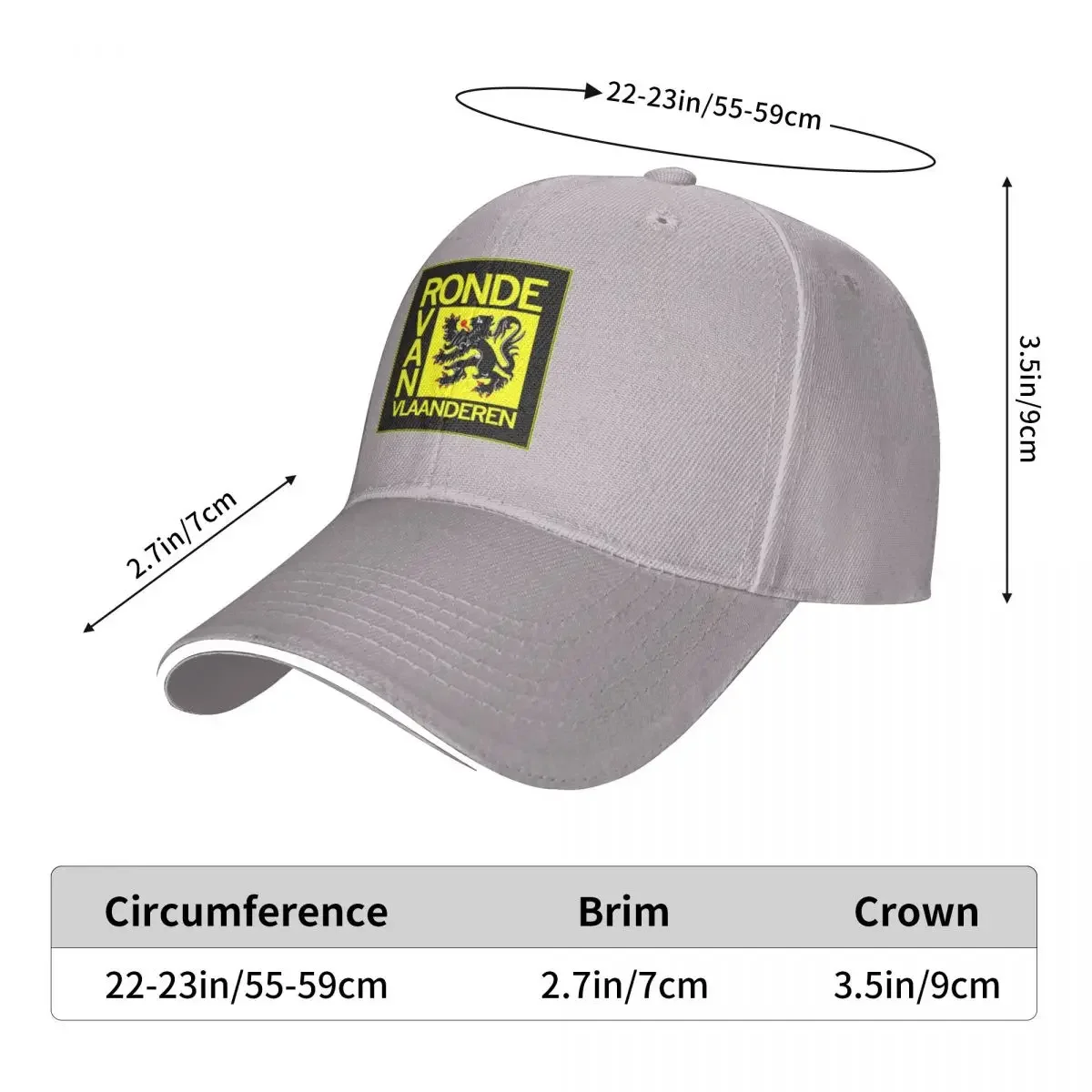 Ronde Van Vlaanderen : Vintage Cycle Racing Advertising Print Cap Baseball Cap trucker hats Cap male men's hats Women's