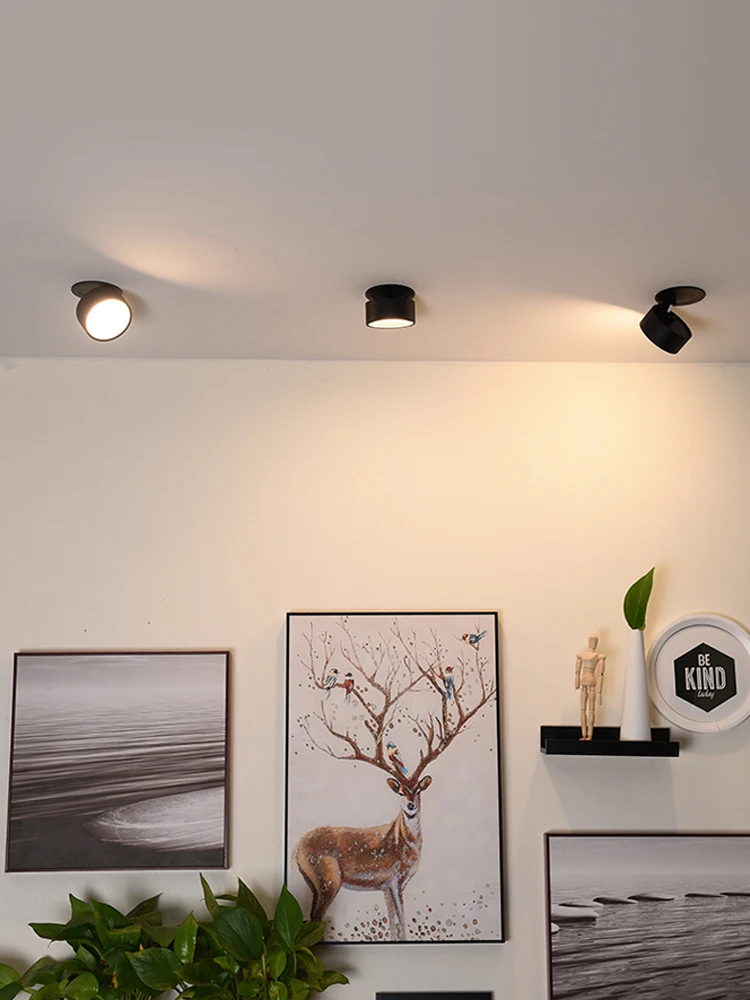 BRGT Led Downlight 3W5W7W12W Recessed Ceiling Lamp Foldable Spotlights Adjustable Focos 85-220V For Kitchen Home Indoor Lighting