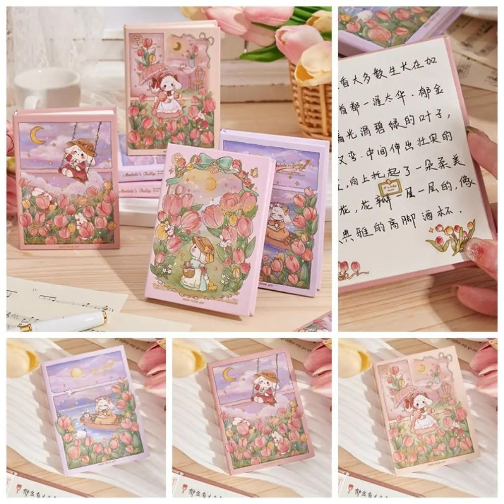 Memo Diary Planner A7 Mini Notebook Cartoon Rabbit Series Scrapbooking Pocket Notepad Agenda Organizer Writing Student