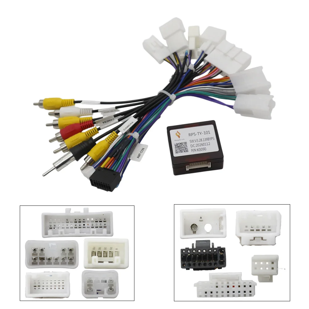 Canbus Box Decoder 16 Pin Car Wiring Harness Power Cable Adapter For Subaru Forester XV WRX 2012-2017 Android Stereo
