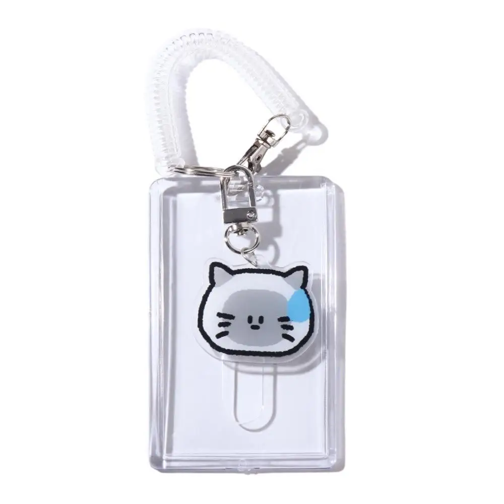 Photo Holder With Keychains 3 Inch Stationery Student Card Sleeves Kpop Photocard Holder Bus Card Holder Photocards Storage