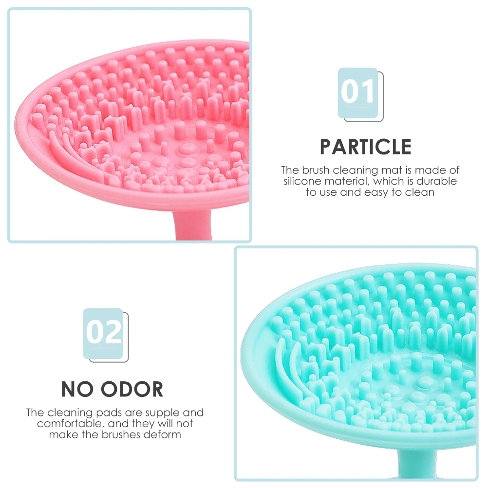 

3pcs Makeup Brush Cleaning Pad Silicone Mat for Washing Brushes Beauty Tool Cleaner Portable Scrub Mats Non Deform