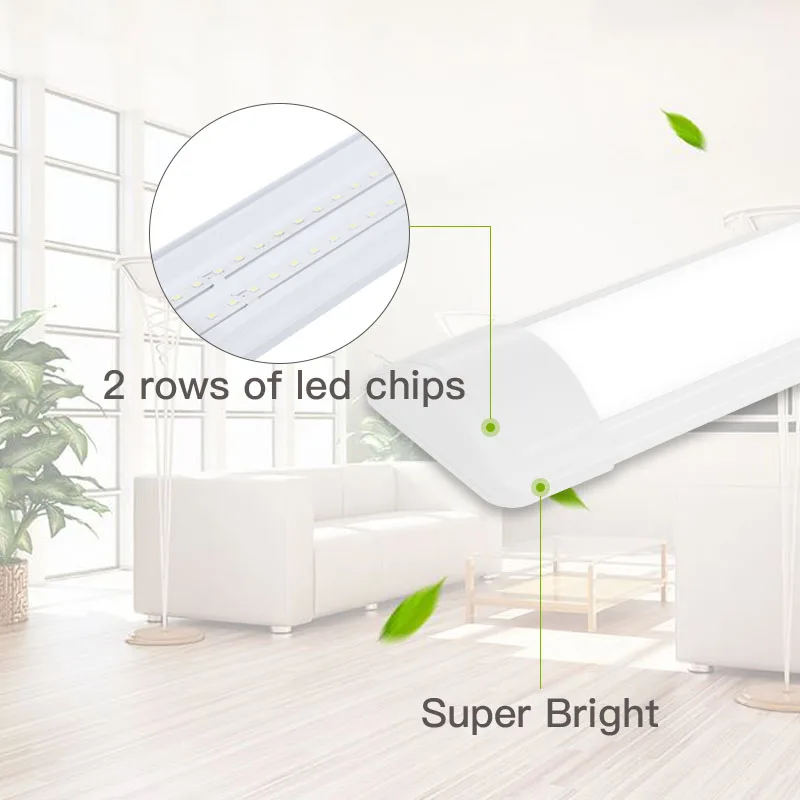 Indoor Hause LED Lampe Rohr Hohe Helligkeit 90/120 cm Linear Lichter Bar 220 v Beleuchtung Birne Für Schlafzimmer küche Schrank Lampen Streifen – Detail 1