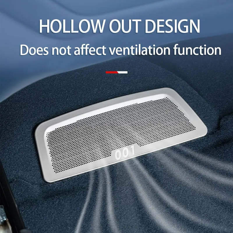 ل ZEEKR 001 2024 2025 غطاء غبار لمنفذ الهواء تحت المقعد شبكة حماية من الفولاذ المقاوم للصدأ اكسسوارات السيارات الداخلية
