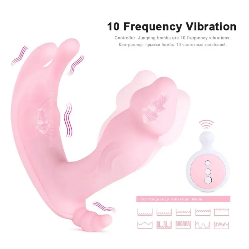 

Remote vibrator women's wearable panty dildo G-spot clitoral stimulation suitable for adult sex toy couple vibrator massager 18+