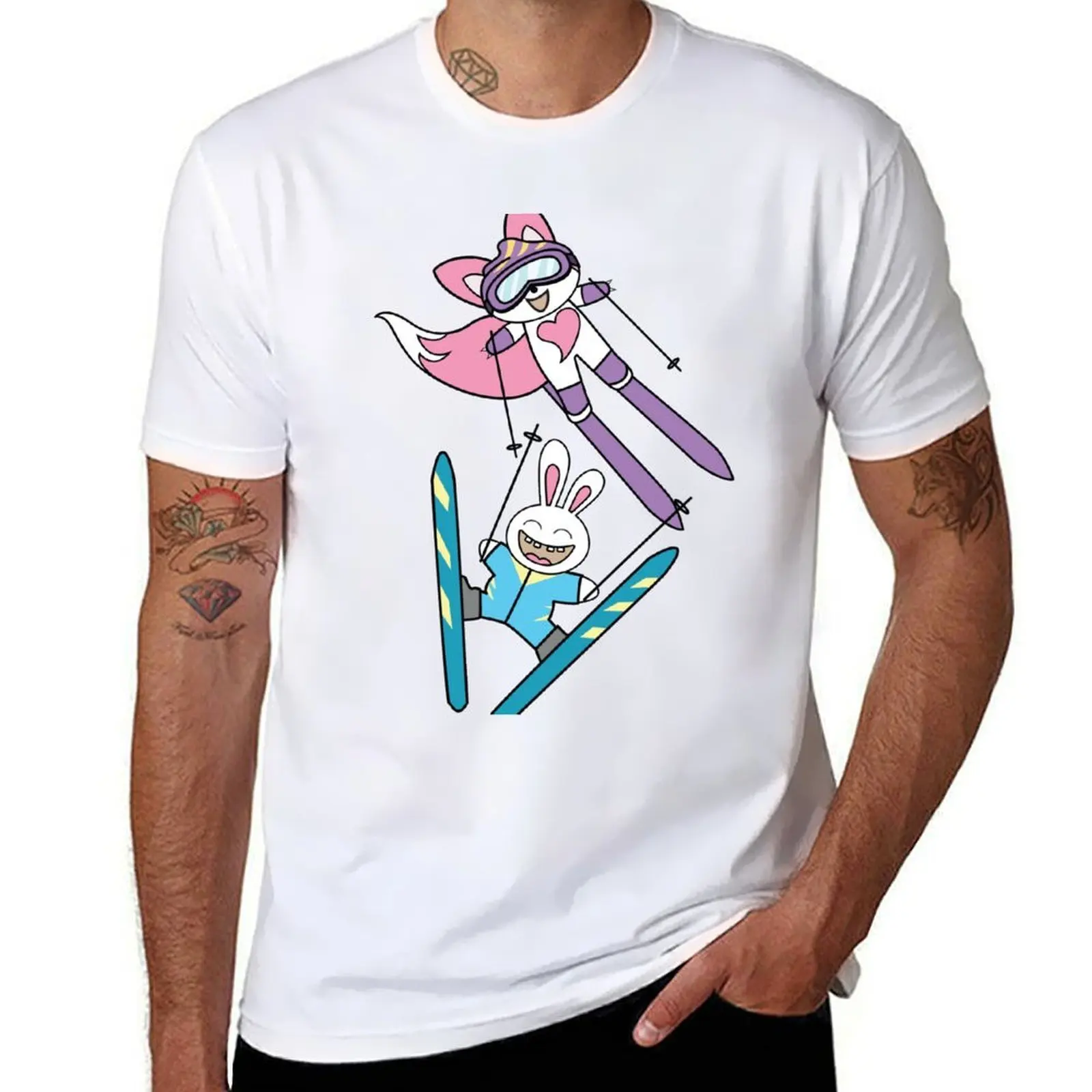 

HIT THE SLOPES COLLECTION - LALA AND TUTU T-Shirt men t shirt cotton 100% g man t shirts for men T-Shirt