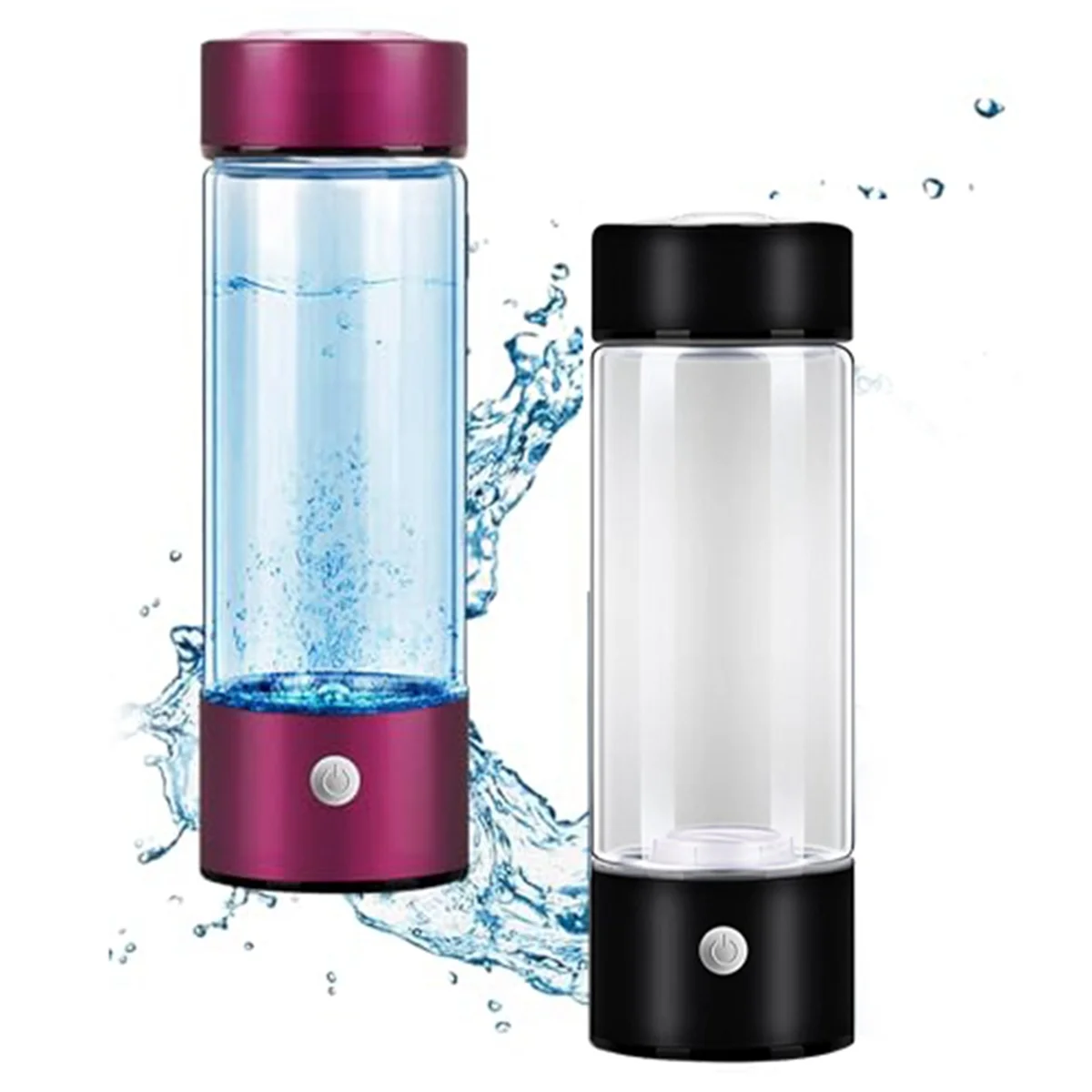 

RA-2Pcs Hydrogen Water Bottle Rechargeable Hydrogen Water Generator with Gift Box, Hydrogen Water Ionizer