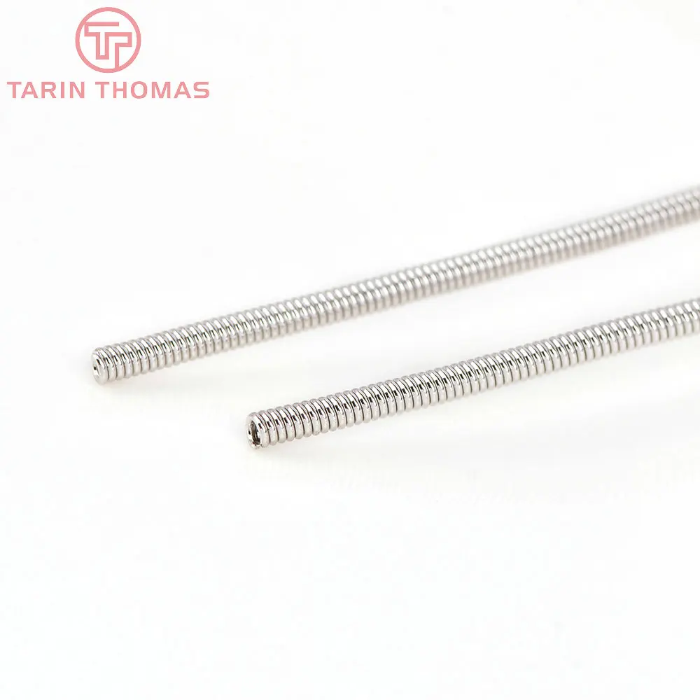 (6757) 6PCS Length 20.5CM 24K Gold Color Brass Memory Spring Diy Jewelry Making Findings Jewelry Accessories Wholesale