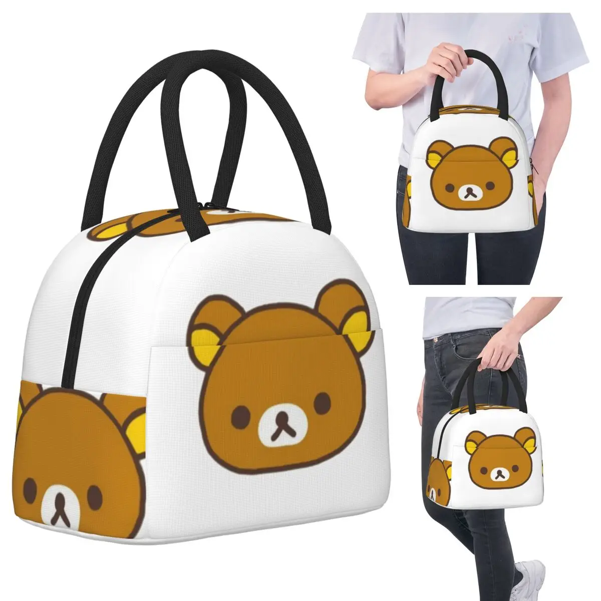 

Rilakkuma Sakura изолированная сумка для обеда для женщин офисный холодильник термоящик для еды сумка портативный ланч-боксы контейнер
