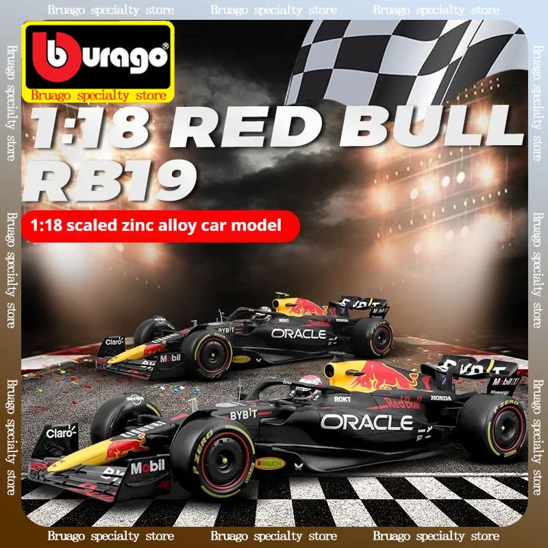 Bburago 1:18 2023 F1 Red Bull Rb19 # 1 Max Verstappen # 11 Sergio Perez Formula Model Racing Alloy Car Toy Decoration Gift Boy