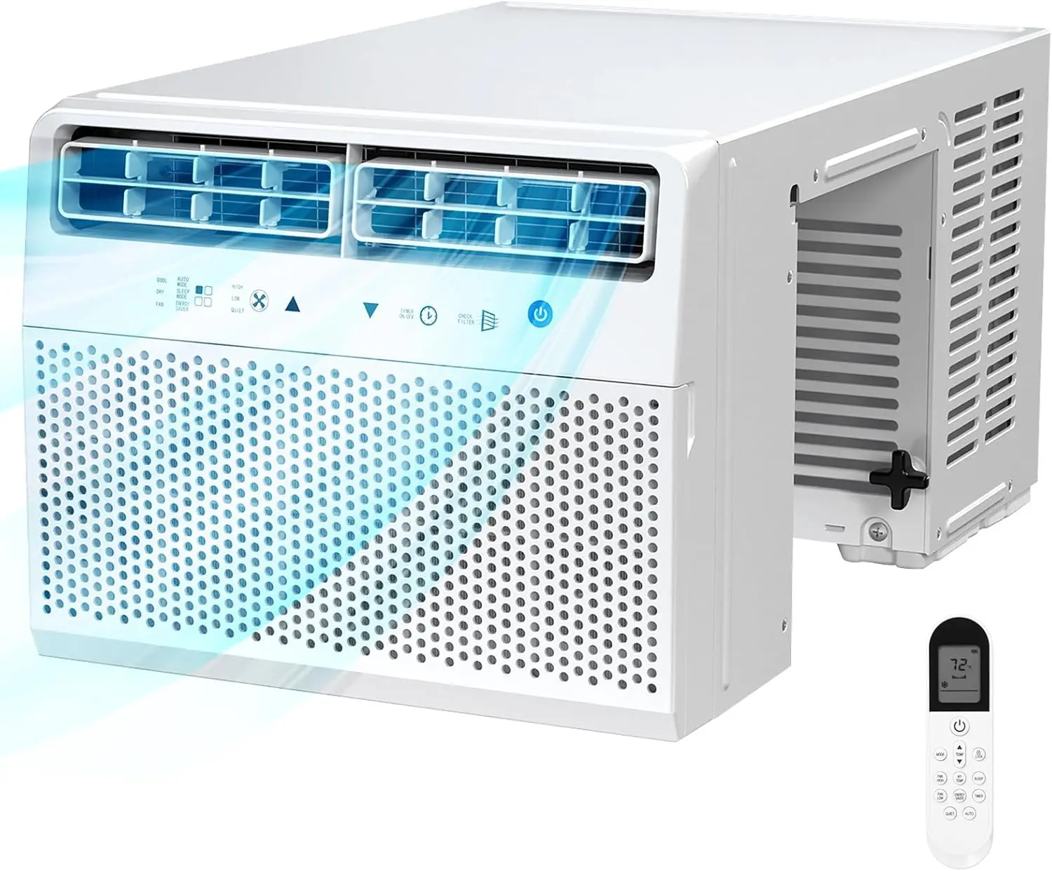 Antarctic Star U-Shaped Air Conditioner Window Unit 12000BTU, Ultra Quiet Window Air Conditioner Cools up to 550 Sq. Ft, Saddle