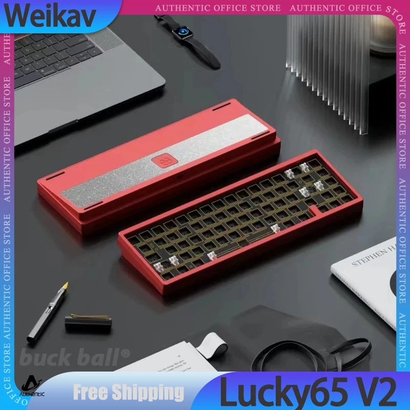 Weikav Lucky65 V2 Gamer Mechanical Keyboard Kit 3Mode 2.4G Bluetooth Wireless Keyboard Lucky65V2 Customization Gaming Keyboard