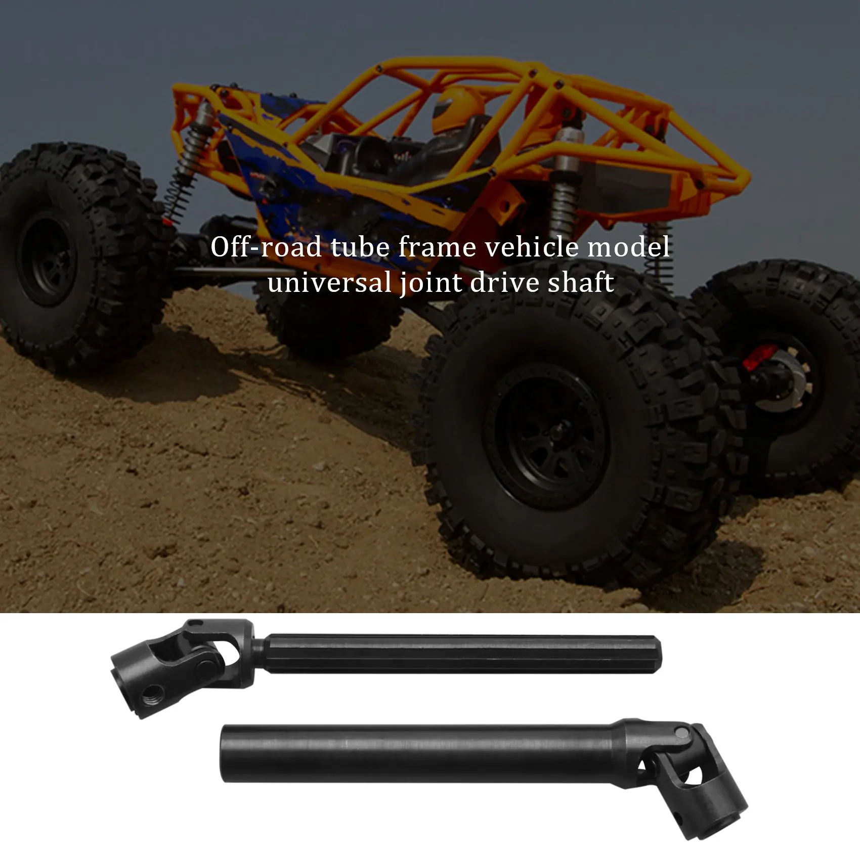 AED7-For AXIAL RBX10 Ryft AXI03005 2Pcs Metal Transmission Drive Shaft 1/10 RC Crawler Car Upgrade Parts Accessories