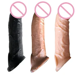 21cm 8.27inch Penis Extension Sleeve Male Dick Enlargement Delay Ejaculation G Spot Stimulator Cock Cover Extender Sex Toy Men