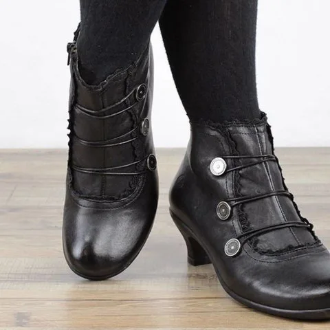 المرأة القرون الوسطى Steampunk الأحذية الجلدية مكتنزة كعب الجوارب تأثيري القوطية الشرير ريترو أنيمي الأحذية فييستا المعالج