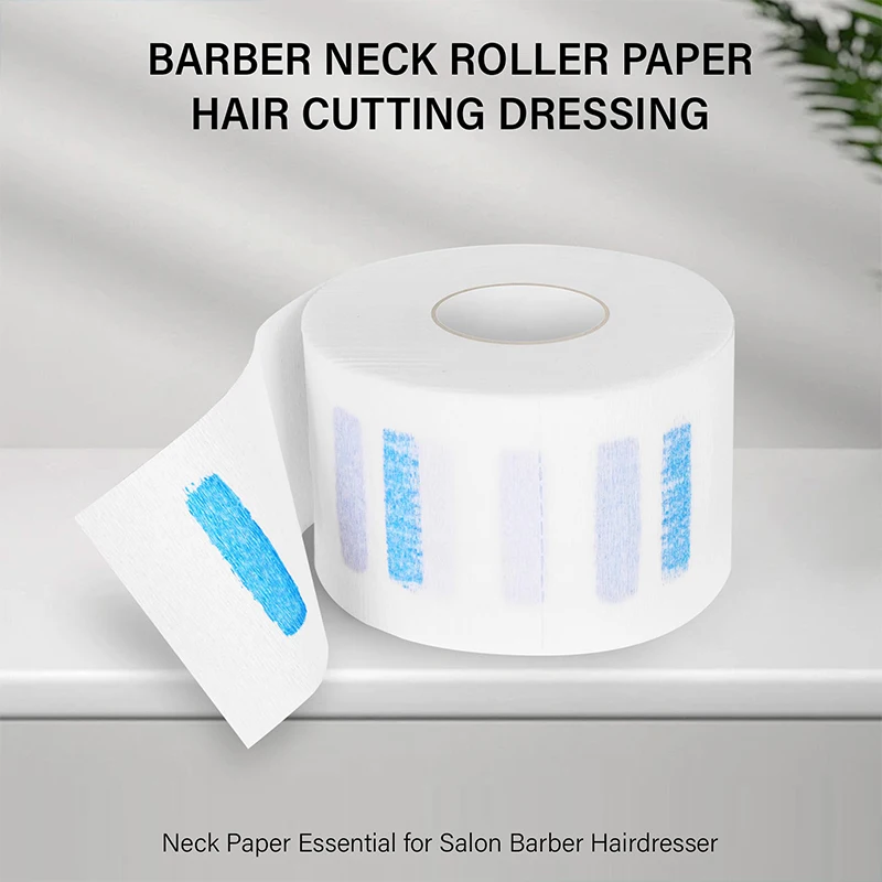 2026 White Hair Cutting Accessory Stretchy Stretchable Salon Hairdressing 5Roll/1Roll Barber Professional Neck Strips