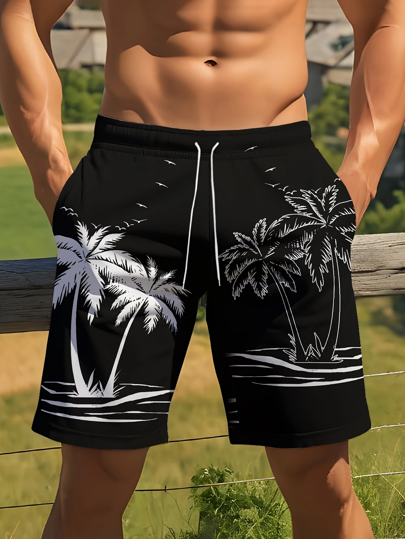 

Men's 3D Printed Hawaiian Beach Shorts Colorful Outdoor Vacation Pants Summer 2025 New Arrival