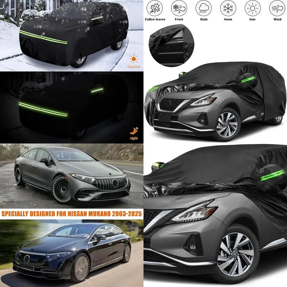 

Custom-Fit 6-Layer Weatherproof Car Cover for 2003-2025 Nissan Murano with Zippered Door and Wind Bands