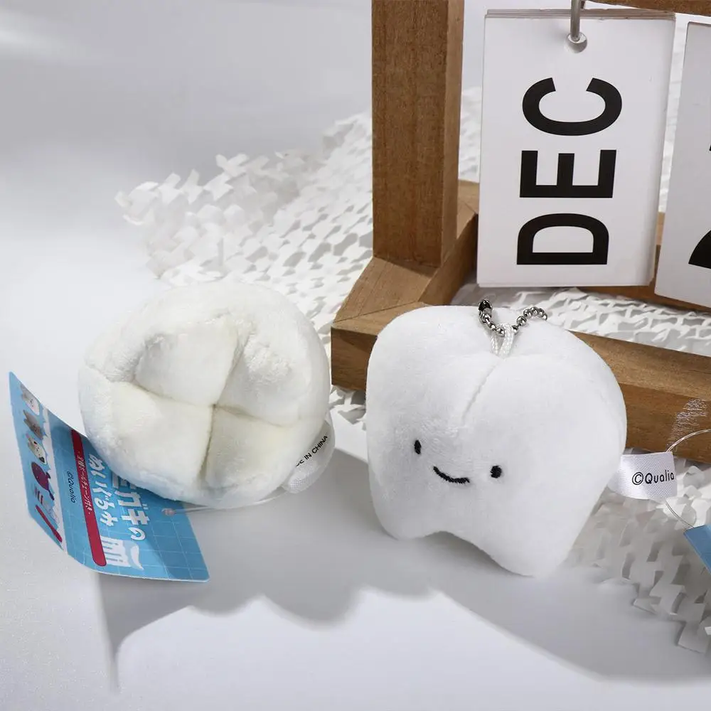 Mode Zachte Tanden Pluche Sleutelhanger Cartoon Pluche Gevulde Zorg voor Tanden Hanger Speelgoed Zorg voor Tanden Rugzak Decor