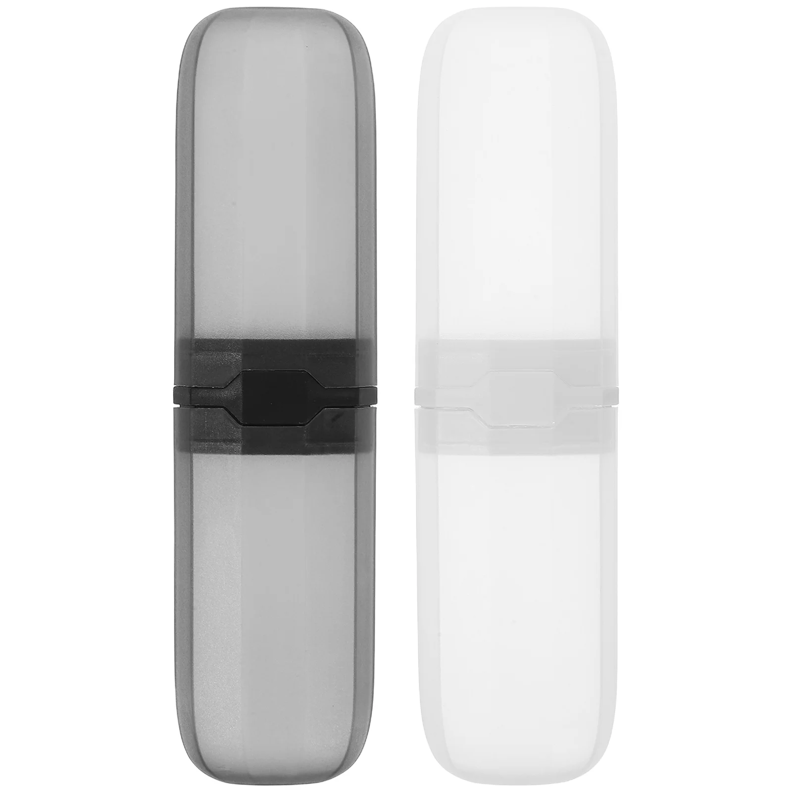 2 قطعة حالة المحمولة المدمجة السفر فرشاة الأسنان صندوق قوي Pp مقاوم للماء ختم للمشي التخييم فرشاة الأسنان تخزين حامل البلاستيك #4