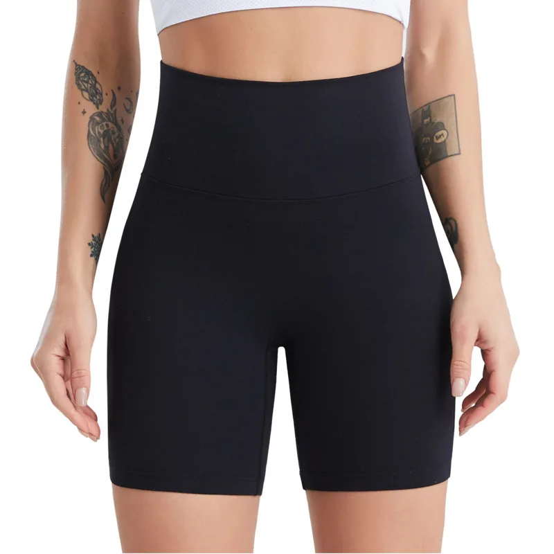 Seamless High Waist Sport Shorts Abdominal Contraction Shaping Fitness Yoga Short Cycling Shorts Safety PantsGym Legging Fitness